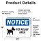 Signmission Pet Relief Area Sign With Symbol, 24 in W x Rectangle, Vinyl Decal OS-2PACK-NS-D-1824-L-17246 - alternate 3